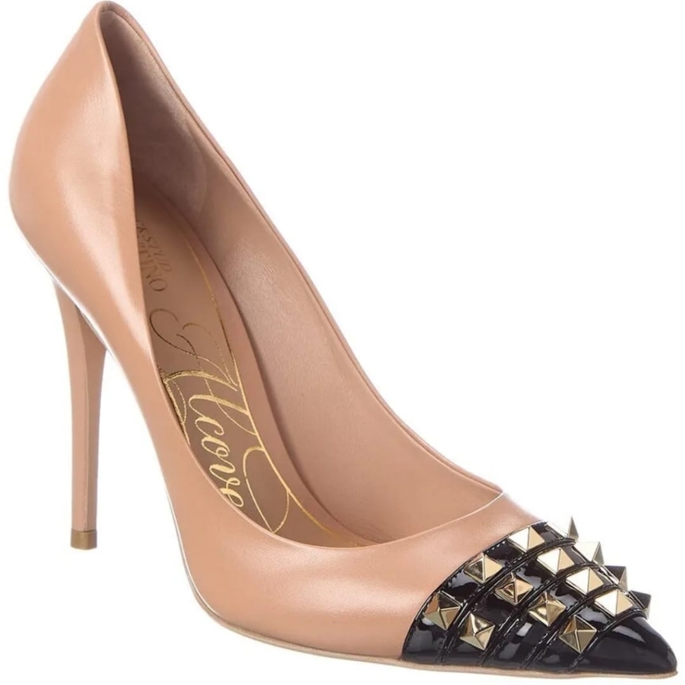 Valentino Rockstud Pump shoes Alcove 110 size 42 Beige nude